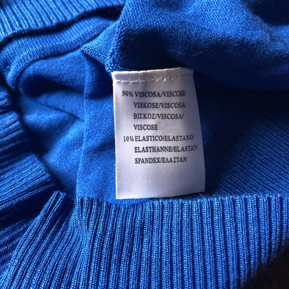 Blue Ribbed Long Sleeve Cardigan - Picture 8 of 8